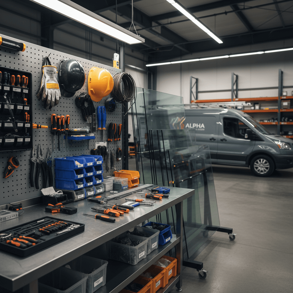 Professional tools and materials for window and door work