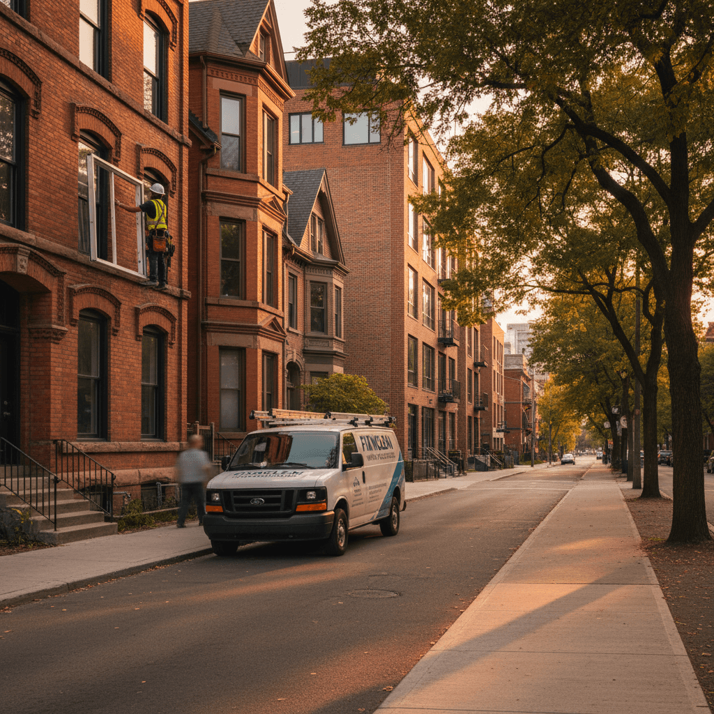 Downtown Toronto heritage building window installation