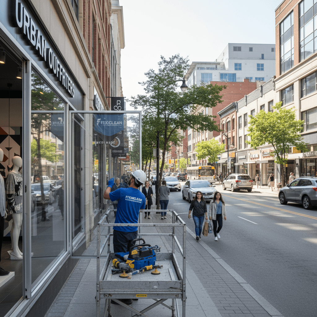 Etobicoke commercial storefront window installation